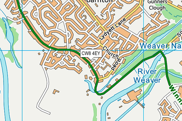 CW8 4EY map - OS VectorMap District (Ordnance Survey)