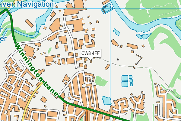 CW8 4FF map - OS VectorMap District (Ordnance Survey)