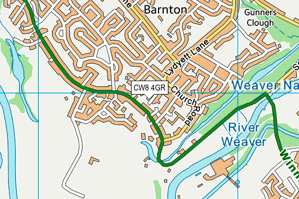 CW8 4GR map - OS VectorMap District (Ordnance Survey)