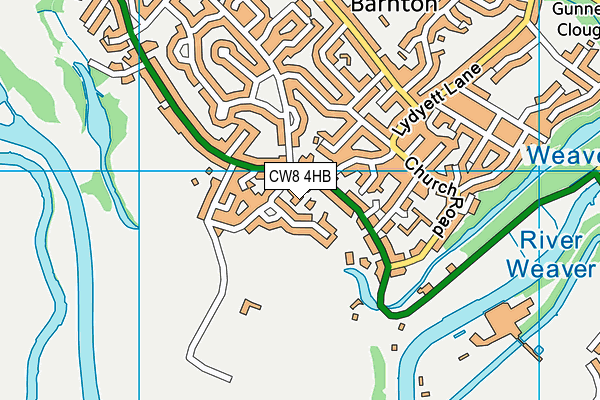 CW8 4HB map - OS VectorMap District (Ordnance Survey)