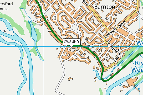 CW8 4HD map - OS VectorMap District (Ordnance Survey)