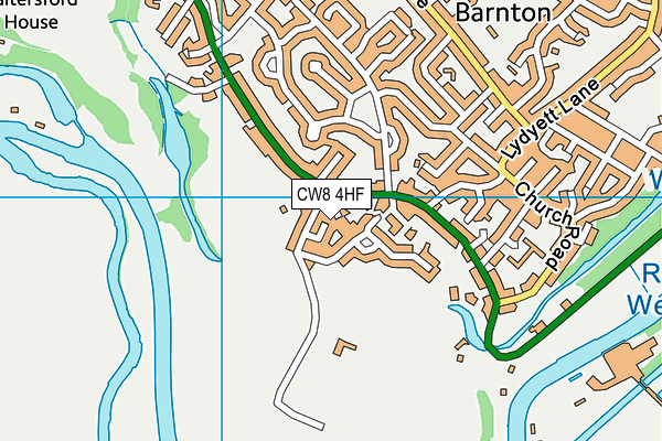 CW8 4HF map - OS VectorMap District (Ordnance Survey)