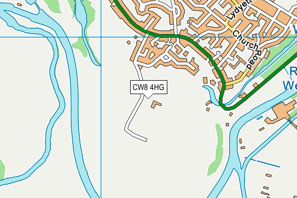 CW8 4HG map - OS VectorMap District (Ordnance Survey)