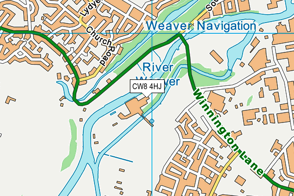 CW8 4HJ map - OS VectorMap District (Ordnance Survey)