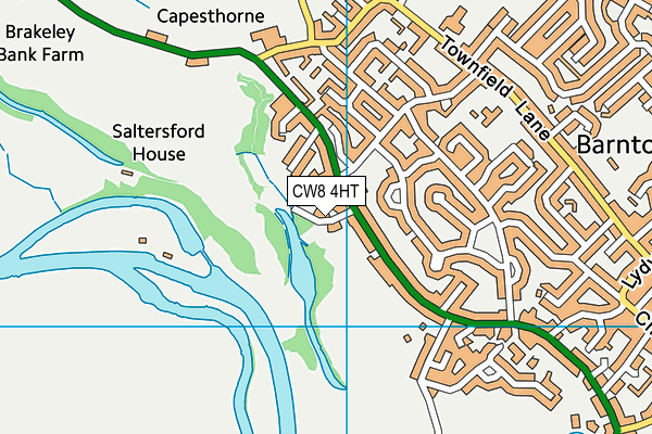 CW8 4HT map - OS VectorMap District (Ordnance Survey)