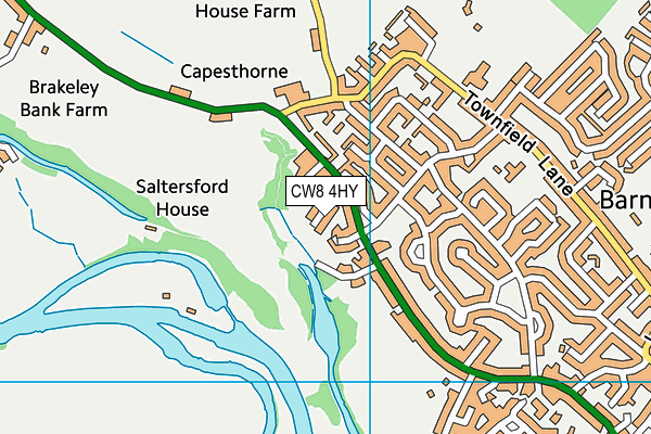 CW8 4HY map - OS VectorMap District (Ordnance Survey)