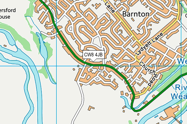 CW8 4JB map - OS VectorMap District (Ordnance Survey)