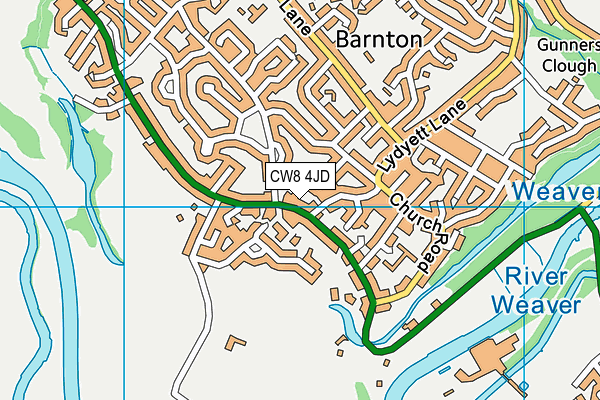 CW8 4JD map - OS VectorMap District (Ordnance Survey)