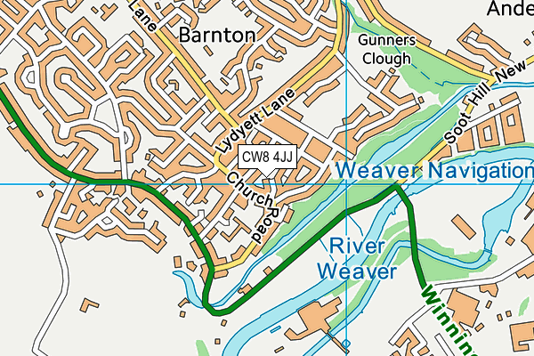 CW8 4JJ map - OS VectorMap District (Ordnance Survey)