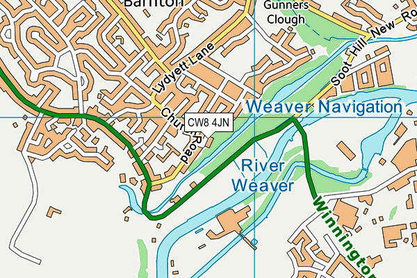 CW8 4JN map - OS VectorMap District (Ordnance Survey)