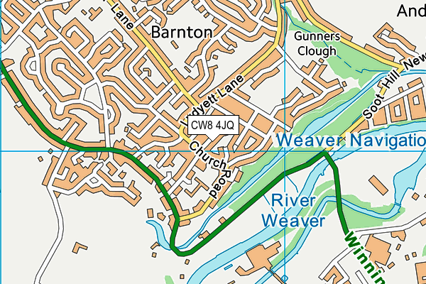 CW8 4JQ map - OS VectorMap District (Ordnance Survey)