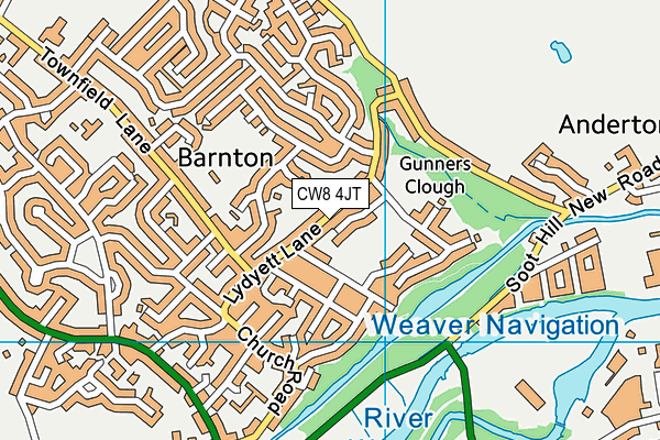 CW8 4JT map - OS VectorMap District (Ordnance Survey)