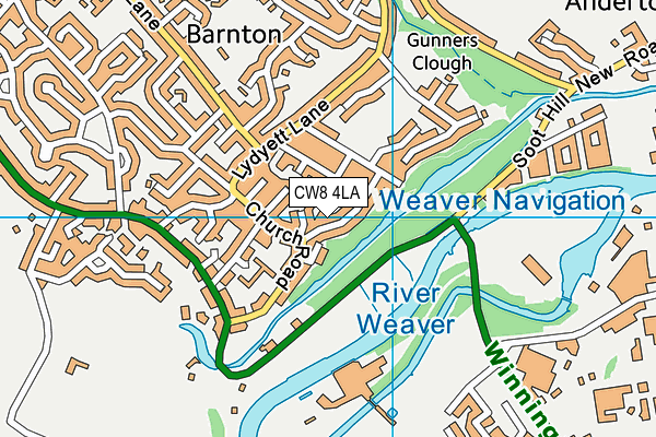 CW8 4LA map - OS VectorMap District (Ordnance Survey)