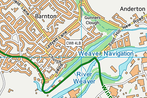CW8 4LB map - OS VectorMap District (Ordnance Survey)