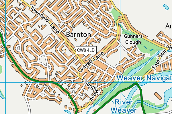 CW8 4LD map - OS VectorMap District (Ordnance Survey)