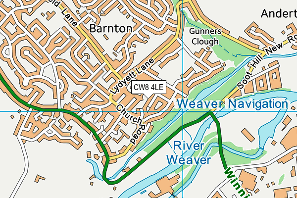 CW8 4LE map - OS VectorMap District (Ordnance Survey)