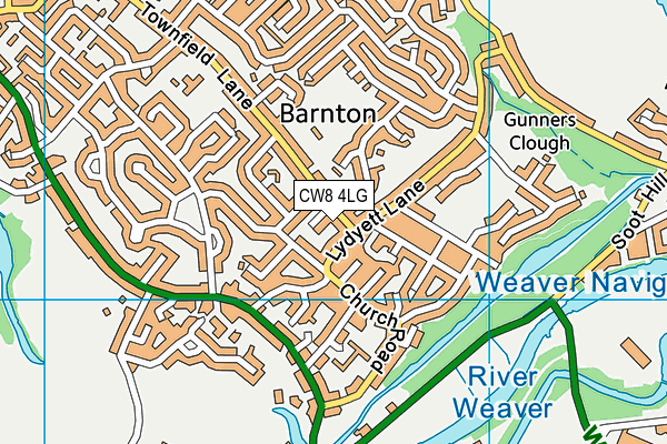 CW8 4LG map - OS VectorMap District (Ordnance Survey)