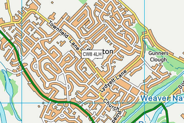 CW8 4LH map - OS VectorMap District (Ordnance Survey)