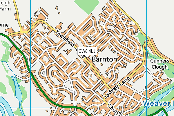 CW8 4LJ map - OS VectorMap District (Ordnance Survey)