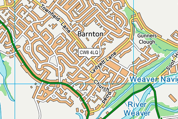 CW8 4LQ map - OS VectorMap District (Ordnance Survey)