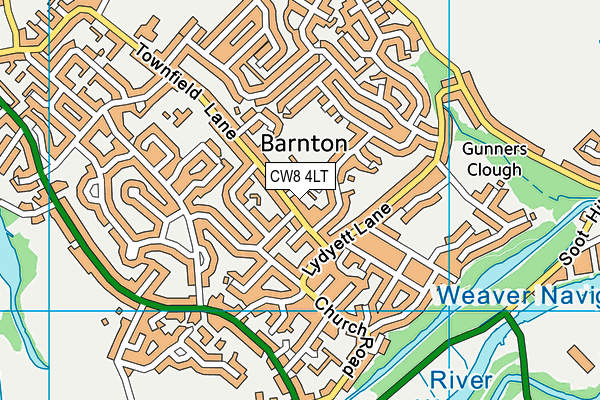 CW8 4LT map - OS VectorMap District (Ordnance Survey)