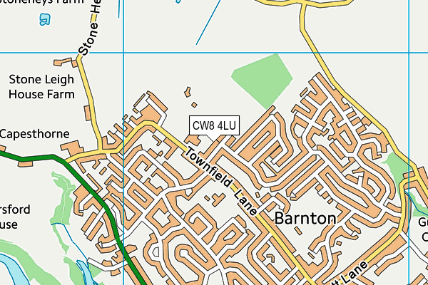 CW8 4LU map - OS VectorMap District (Ordnance Survey)