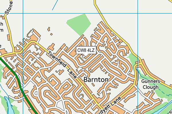 CW8 4LZ map - OS VectorMap District (Ordnance Survey)
