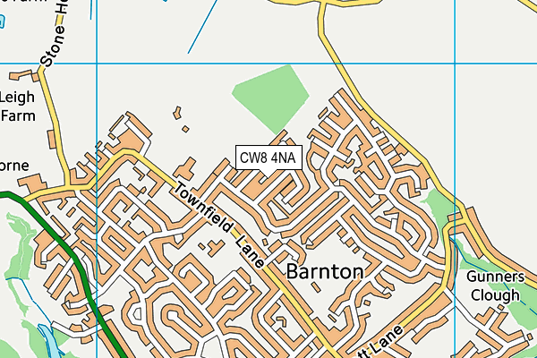 CW8 4NA map - OS VectorMap District (Ordnance Survey)