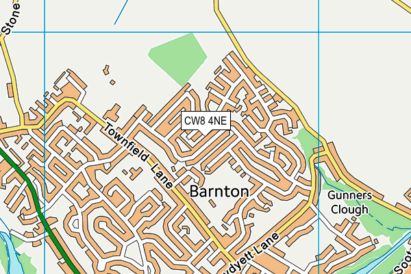CW8 4NE map - OS VectorMap District (Ordnance Survey)