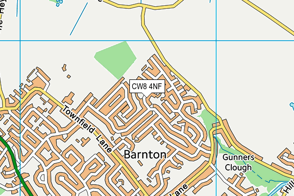 CW8 4NF map - OS VectorMap District (Ordnance Survey)