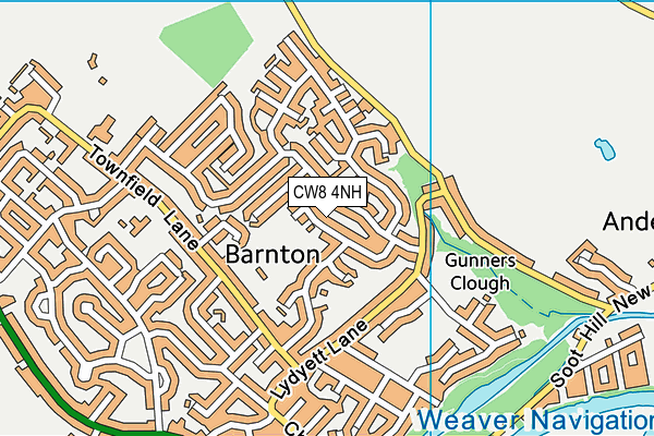 CW8 4NH map - OS VectorMap District (Ordnance Survey)