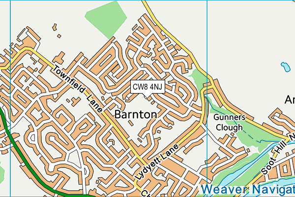 CW8 4NJ map - OS VectorMap District (Ordnance Survey)