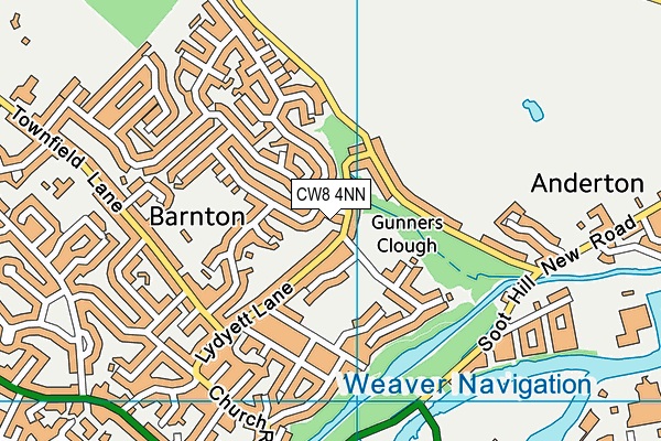 CW8 4NN map - OS VectorMap District (Ordnance Survey)