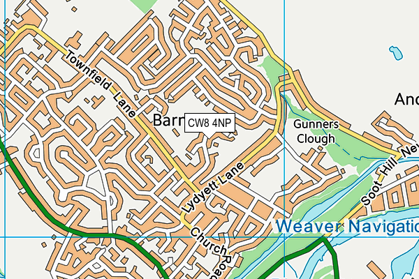 CW8 4NP map - OS VectorMap District (Ordnance Survey)