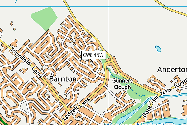 CW8 4NW map - OS VectorMap District (Ordnance Survey)