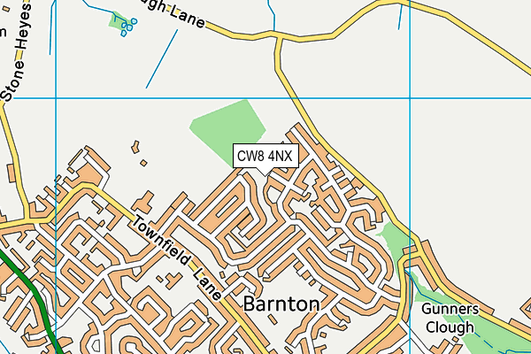 CW8 4NX map - OS VectorMap District (Ordnance Survey)