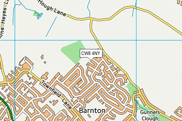 CW8 4NY map - OS VectorMap District (Ordnance Survey)