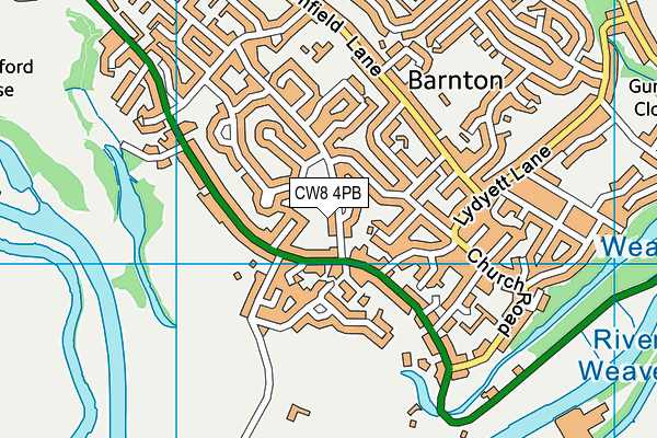 CW8 4PB map - OS VectorMap District (Ordnance Survey)