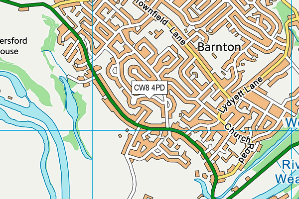 CW8 4PD map - OS VectorMap District (Ordnance Survey)