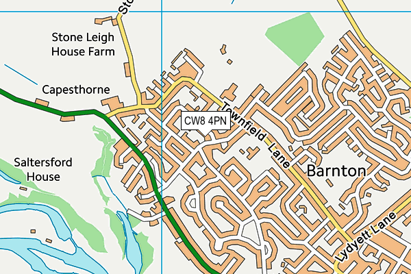 CW8 4PN map - OS VectorMap District (Ordnance Survey)