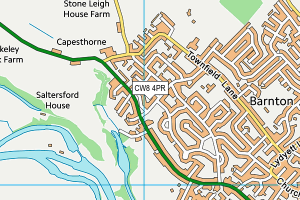 CW8 4PR map - OS VectorMap District (Ordnance Survey)