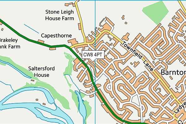 CW8 4PT map - OS VectorMap District (Ordnance Survey)