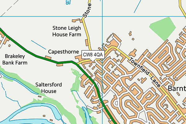 CW8 4QA map - OS VectorMap District (Ordnance Survey)