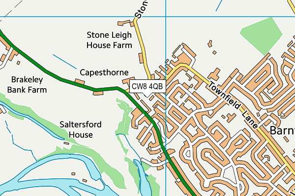 CW8 4QB map - OS VectorMap District (Ordnance Survey)