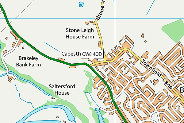 CW8 4QD map - OS VectorMap District (Ordnance Survey)