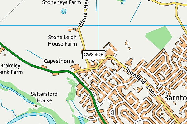 CW8 4QF map - OS VectorMap District (Ordnance Survey)