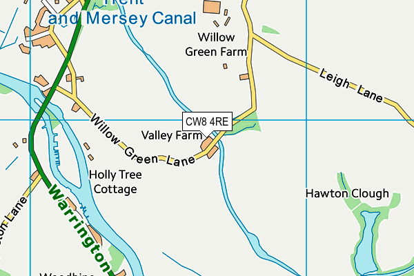 CW8 4RE map - OS VectorMap District (Ordnance Survey)