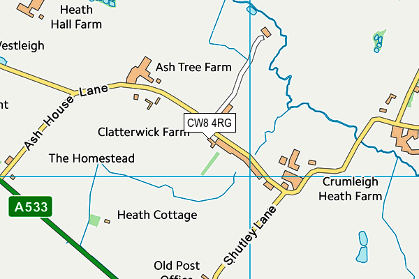 CW8 4RG map - OS VectorMap District (Ordnance Survey)