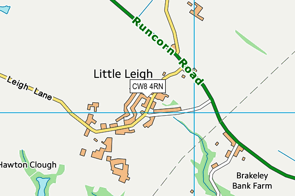 Little Leigh Primary School map (CW8 4RN) - OS VectorMap District (Ordnance Survey)