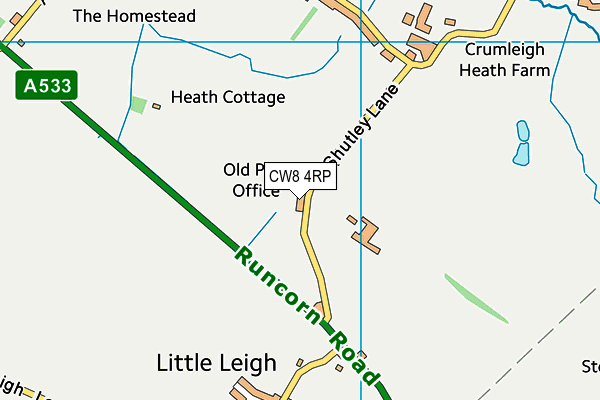 CW8 4RP map - OS VectorMap District (Ordnance Survey)